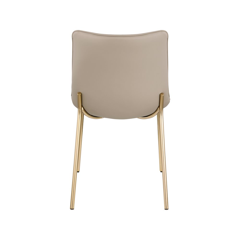 Isla Taupe Vegan Leather Dining Chair, Set of 2