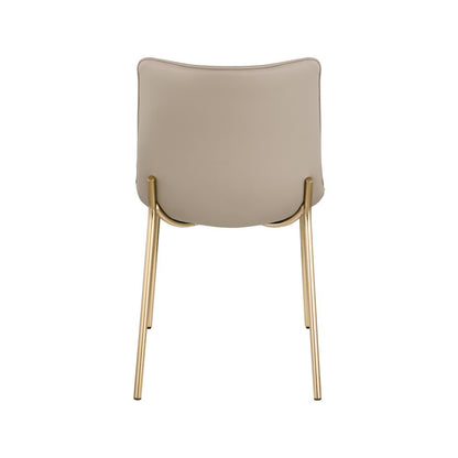 Isla Taupe Vegan Leather Dining Chair, Set of 2