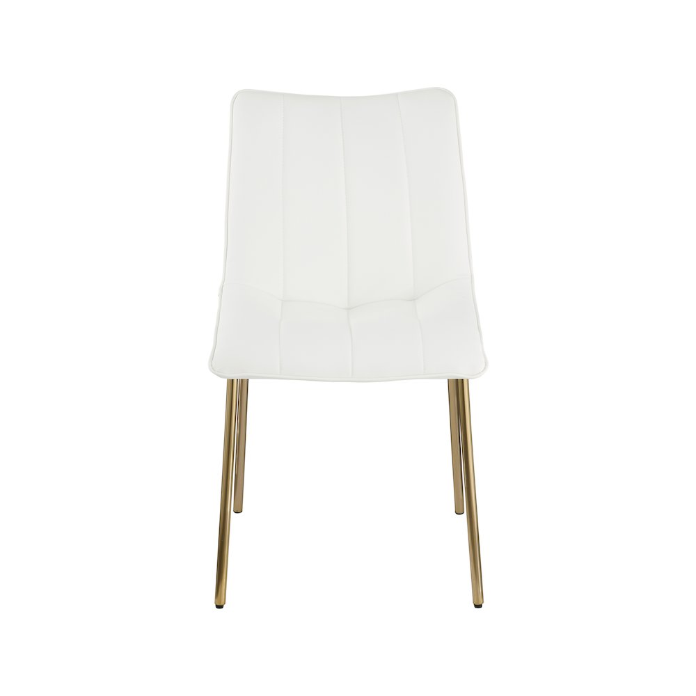 Isla Off-White Vegan Leather Upholstered Dining Chair, Set of 2