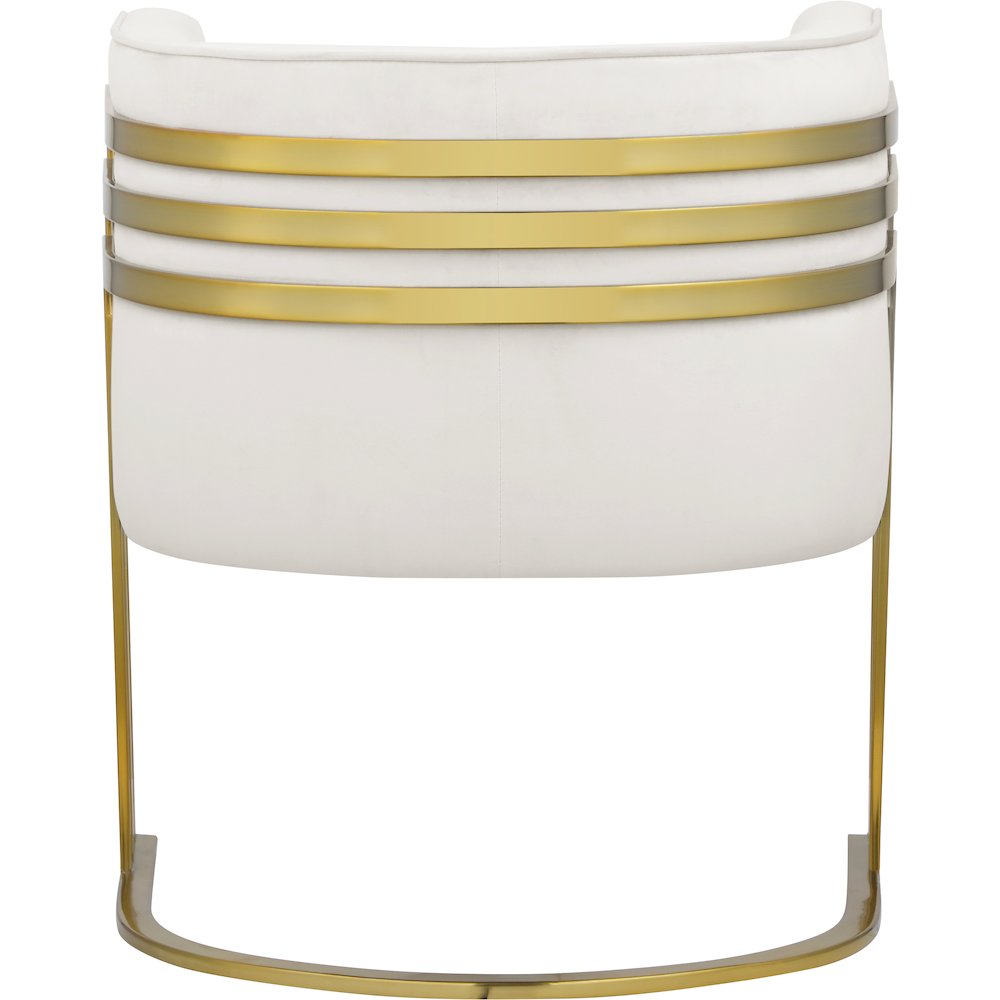 Rays Cream Velvet Accent Chair