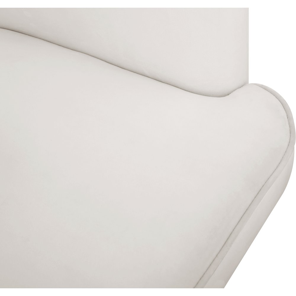 Rays Cream Velvet Accent Chair