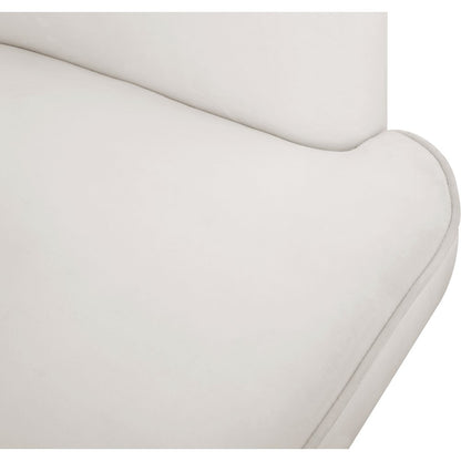 Rays Cream Velvet Accent Chair