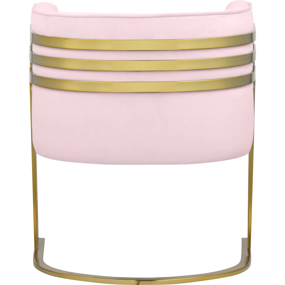 Rays Pink Velvet Accent Chair