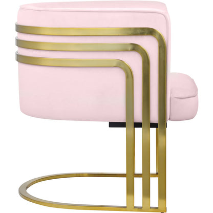 Rays Pink Velvet Accent Chair