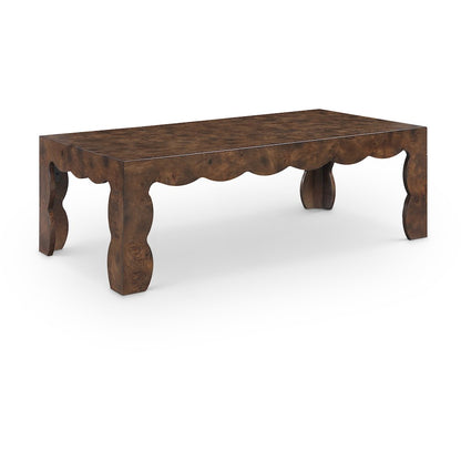 Vassa Brown Burl Veneer Coffee Table