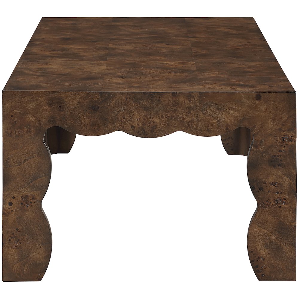 Vassa Brown Burl Veneer Coffee Table