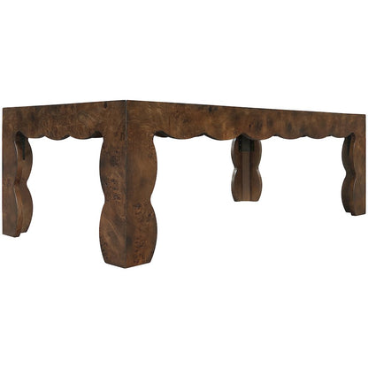 Vassa Brown Burl Veneer Coffee Table