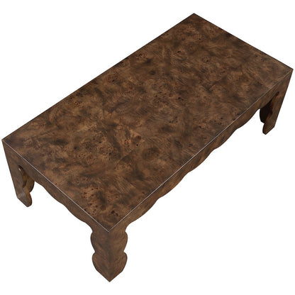 Vassa Brown Burl Veneer Coffee Table