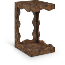 Vassa Brown Burl Veneer End Table