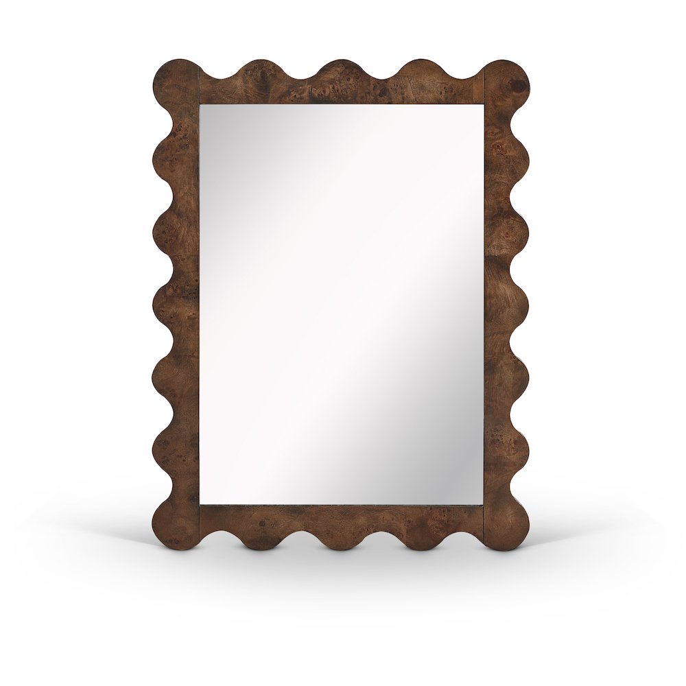 Vassa Brown Burl Veneer Mirror