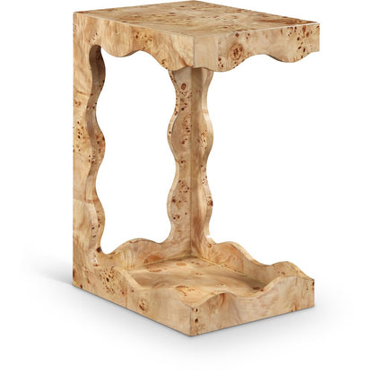 Vassa Natural Burl Veneer End Table