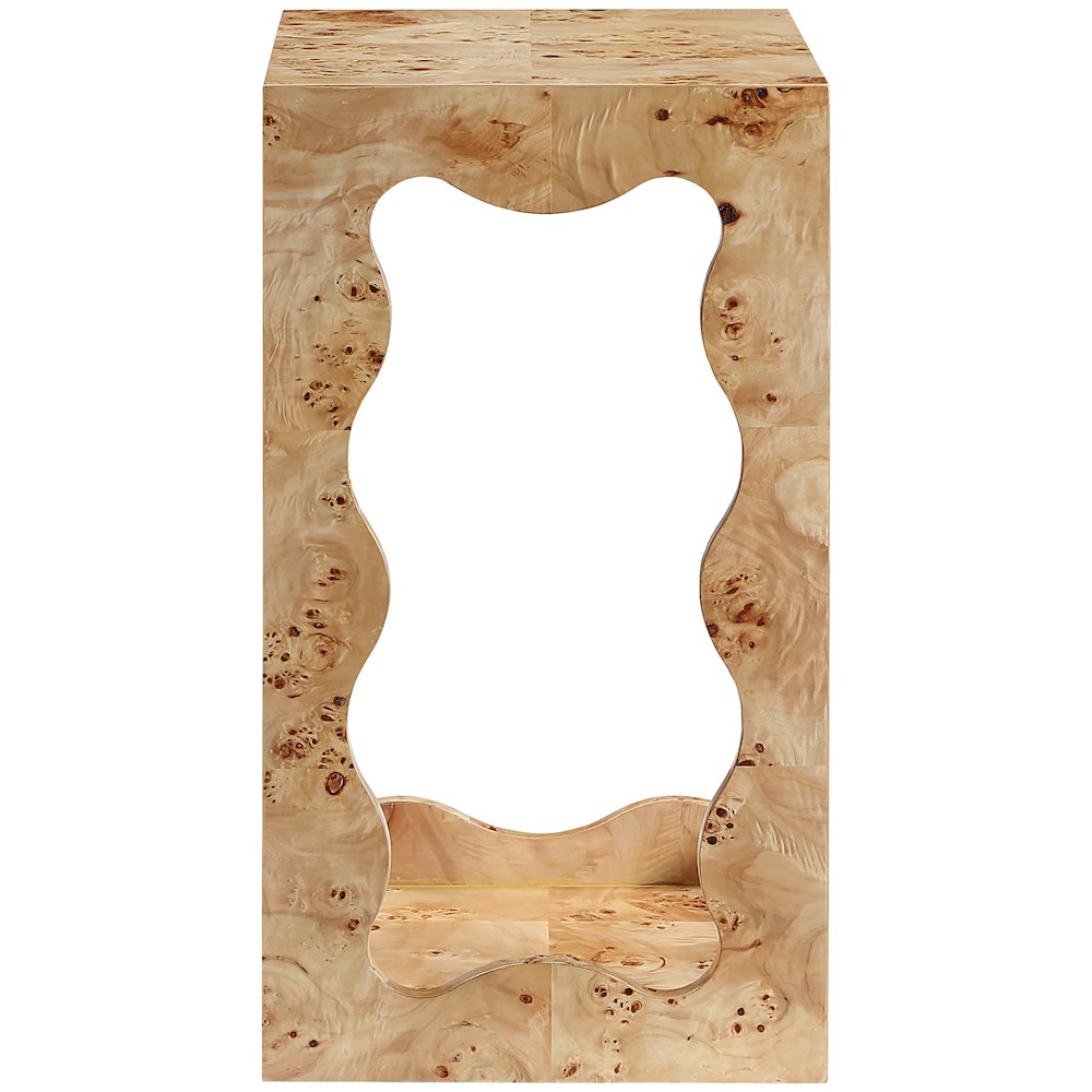 Vassa Natural Burl Veneer End Table