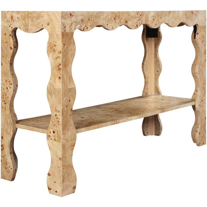 Vassa Natural Burl Veneer Console Table
