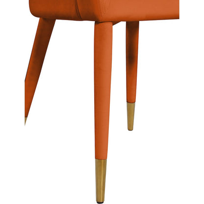 Destiny Cognac Velvet Dining Chair