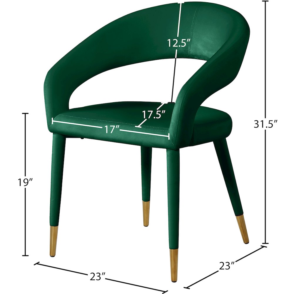 Destiny Green Velvet Dining Chair