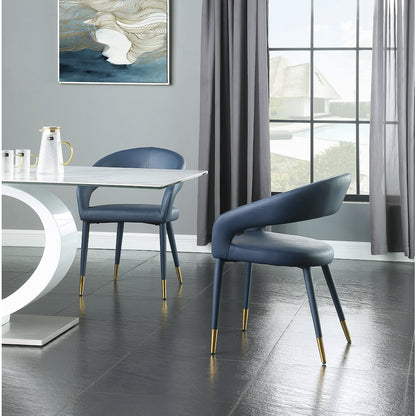 Destiny Navy Vegan Leather Dining Chair