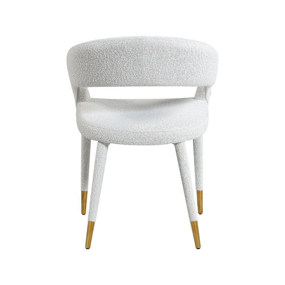 Destiny Cream Boucle Fabric Dining Chair