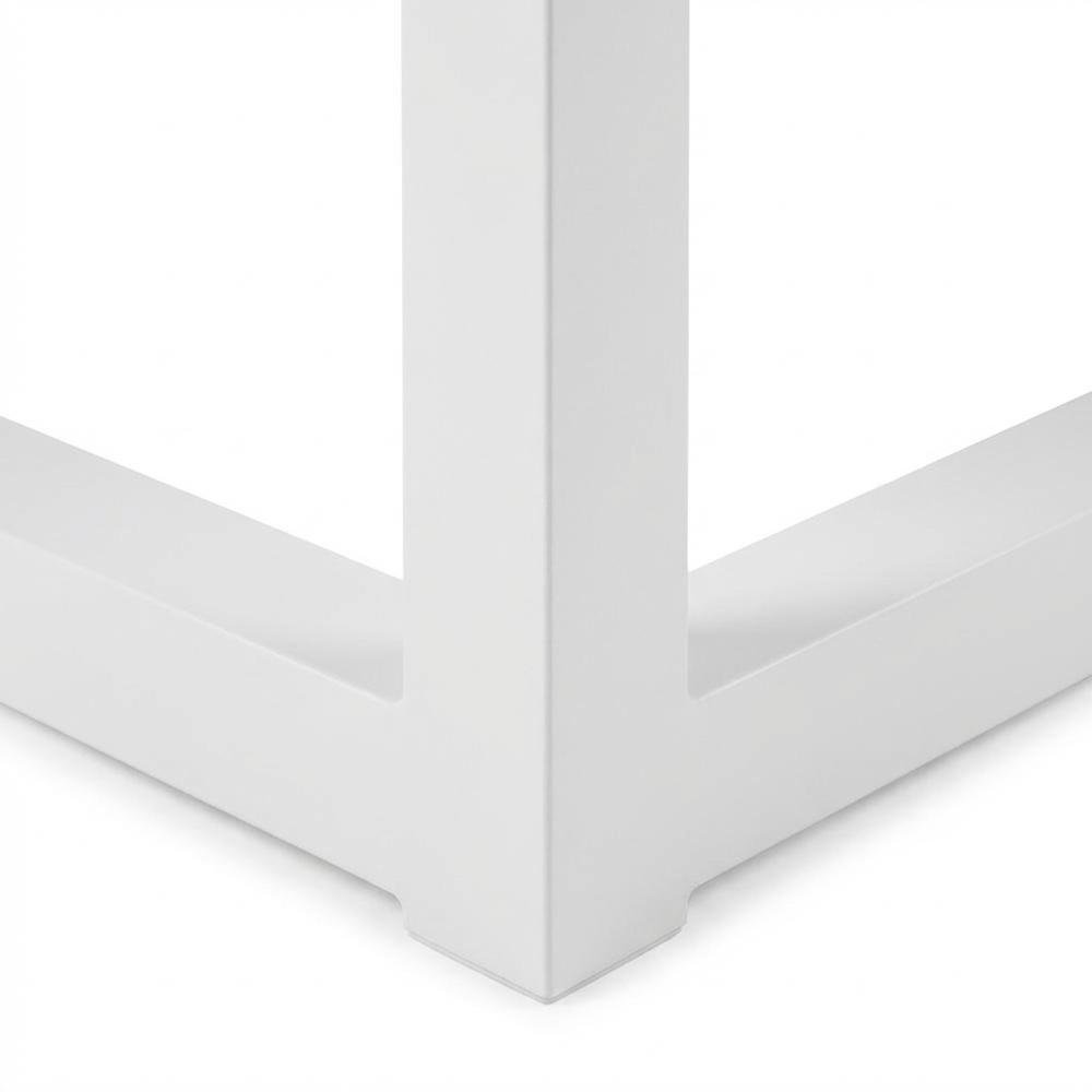 White Fabric Outdoor Patio Modular Sectional, Contemporary Style Relaxing Lounge
