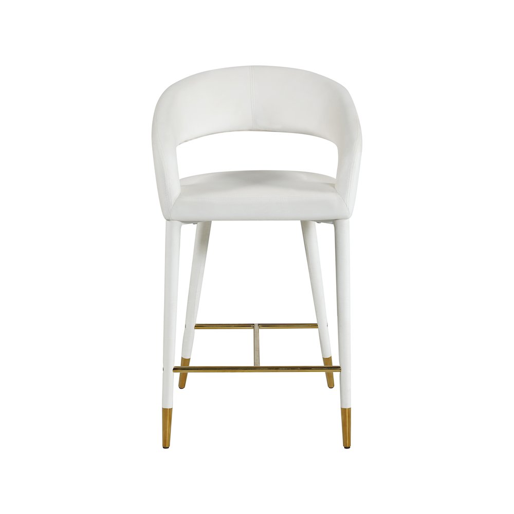Destiny Cream Velvet Stool