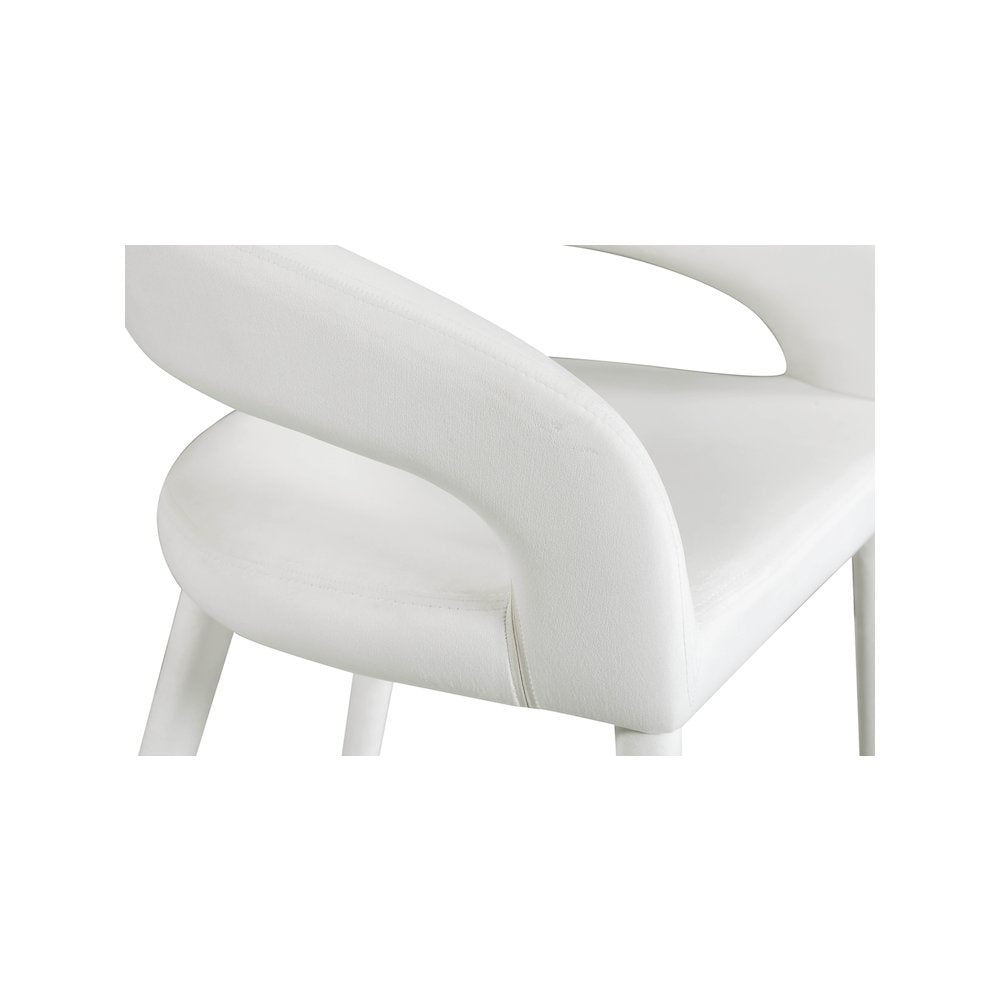 Destiny Cream Velvet Stool