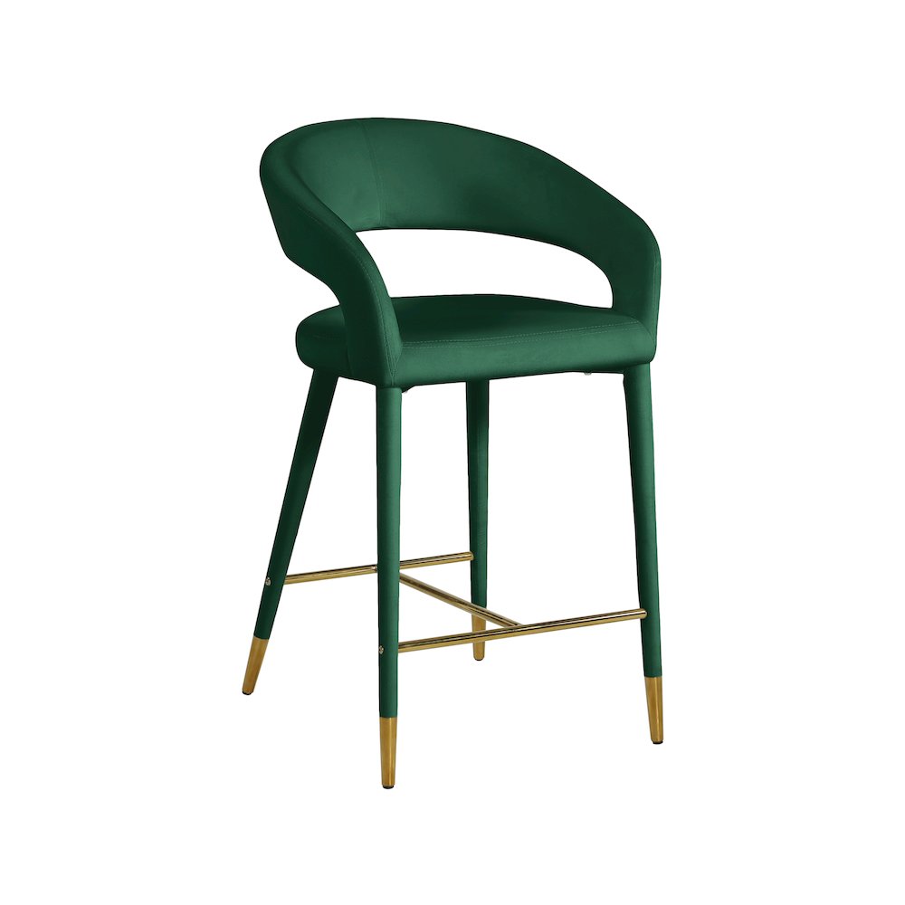 Destiny Green Velvet Stool