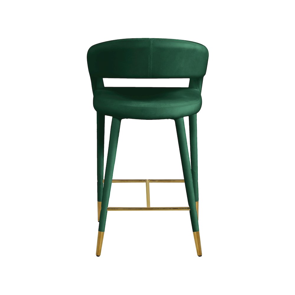 Destiny Green Velvet Stool