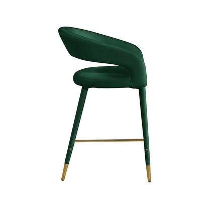 Destiny Green Velvet Stool
