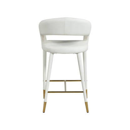 Destiny White Vegan Leather Stool