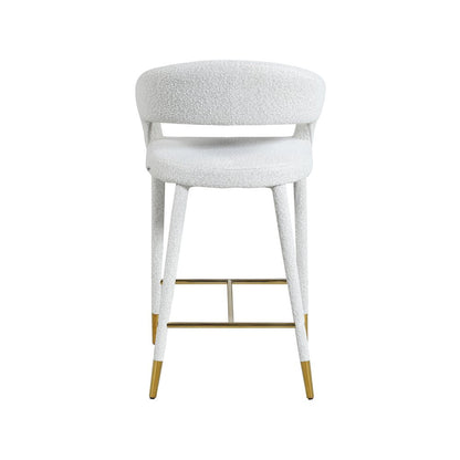 Destiny Cream Fabric Stool