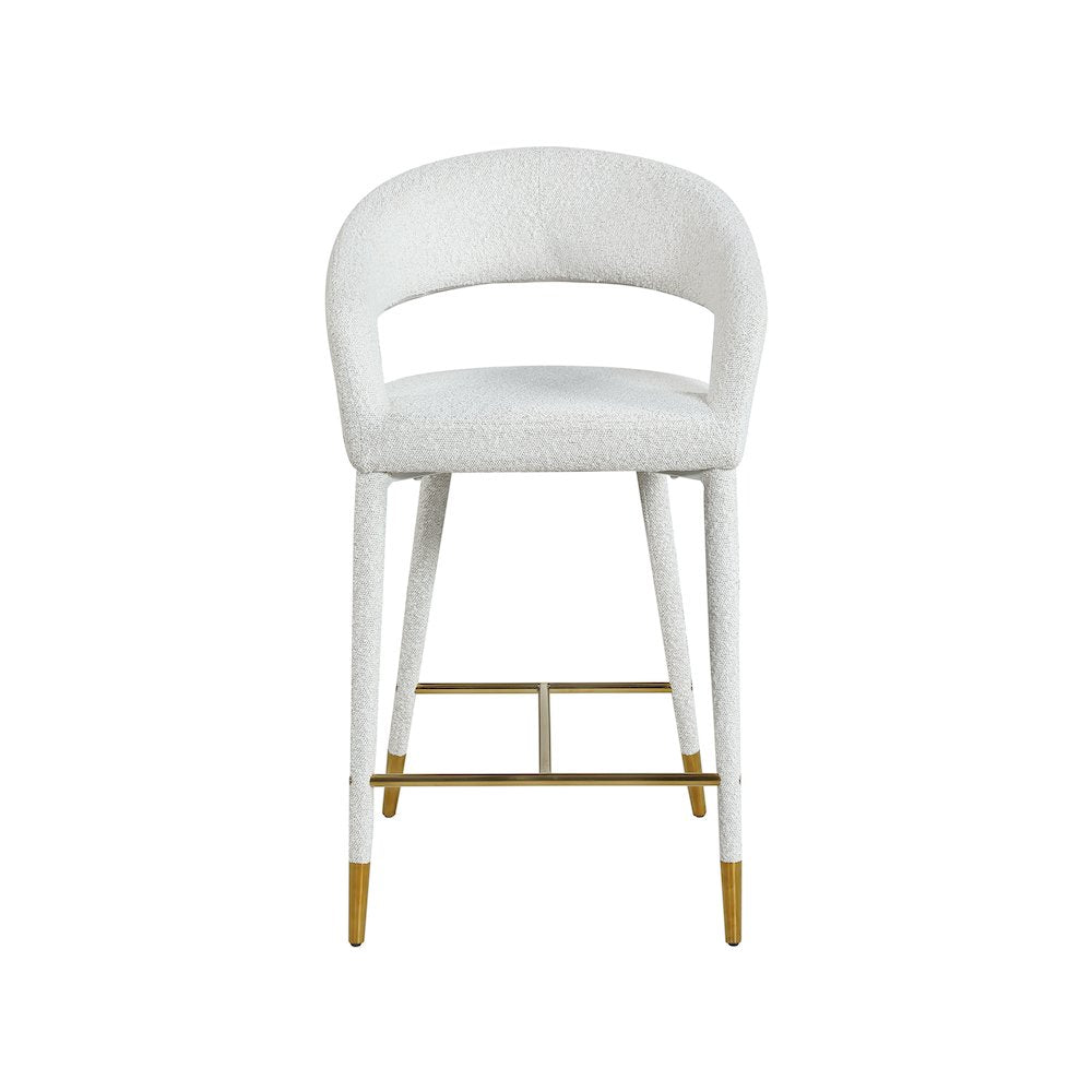 Destiny Cream Fabric Stool