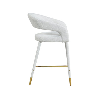 Destiny Cream Fabric Stool
