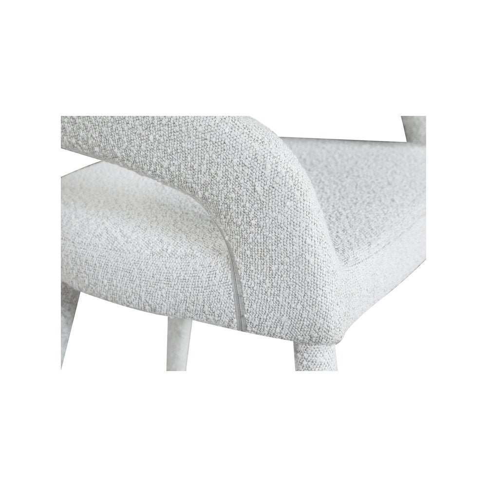 Destiny Cream Fabric Stool