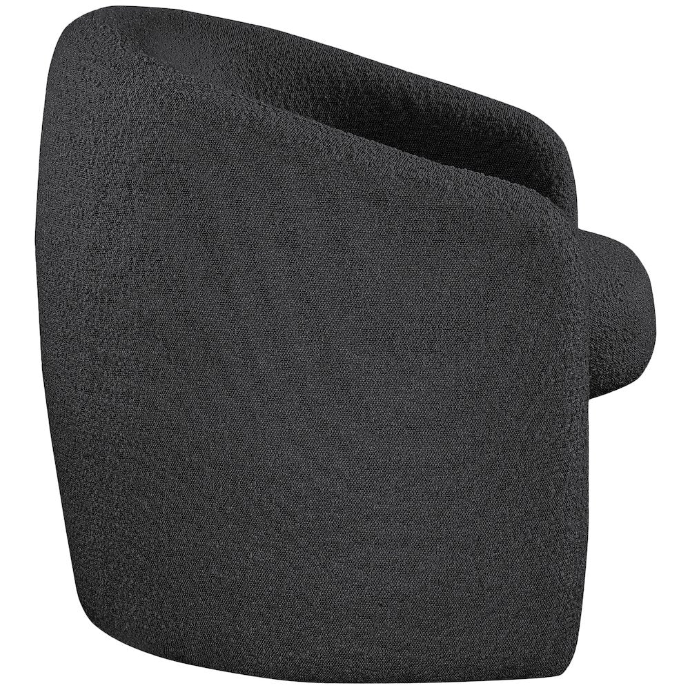 Acadia Black Boucle Fabric Accent Chair