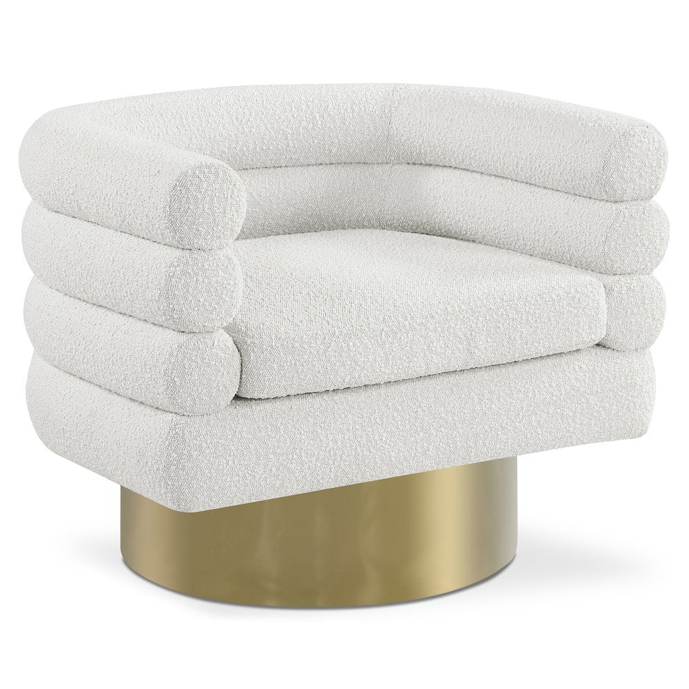 Tessa Cream Boucle Fabric Accent Chair