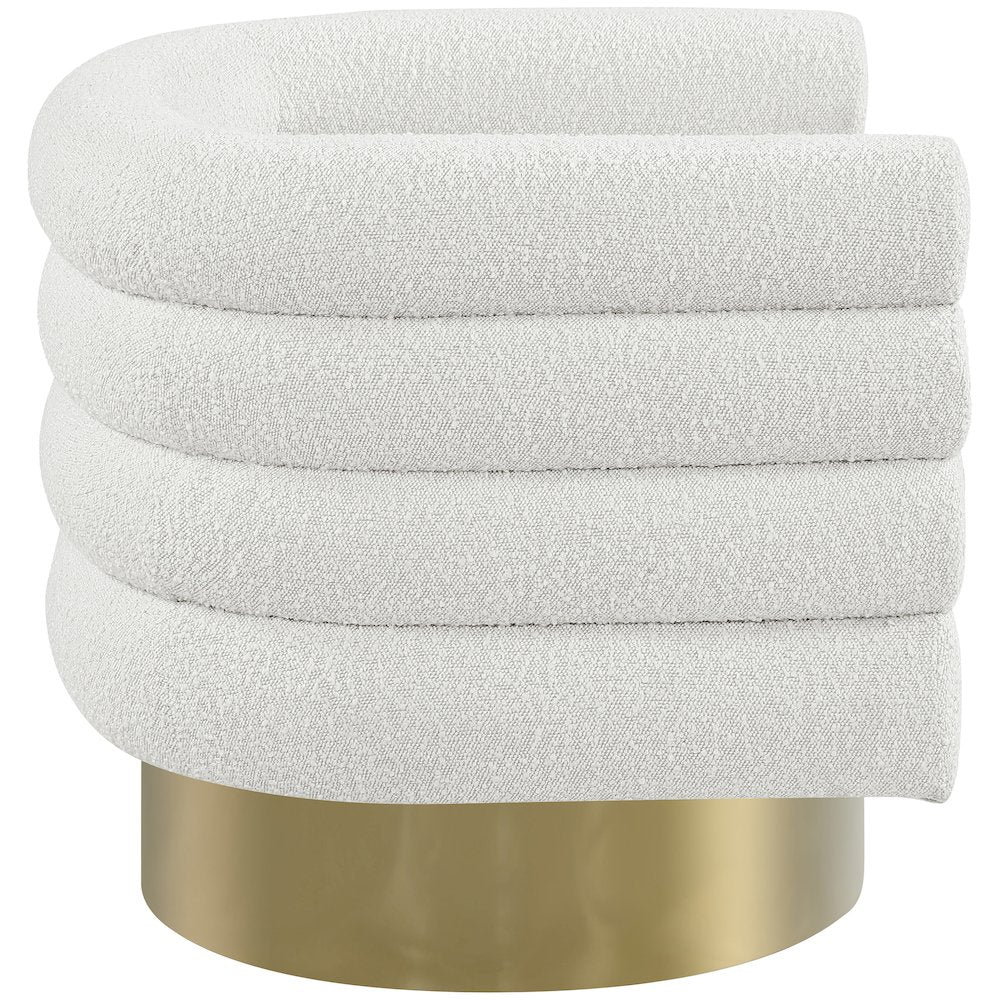 Tessa Cream Boucle Fabric Accent Chair