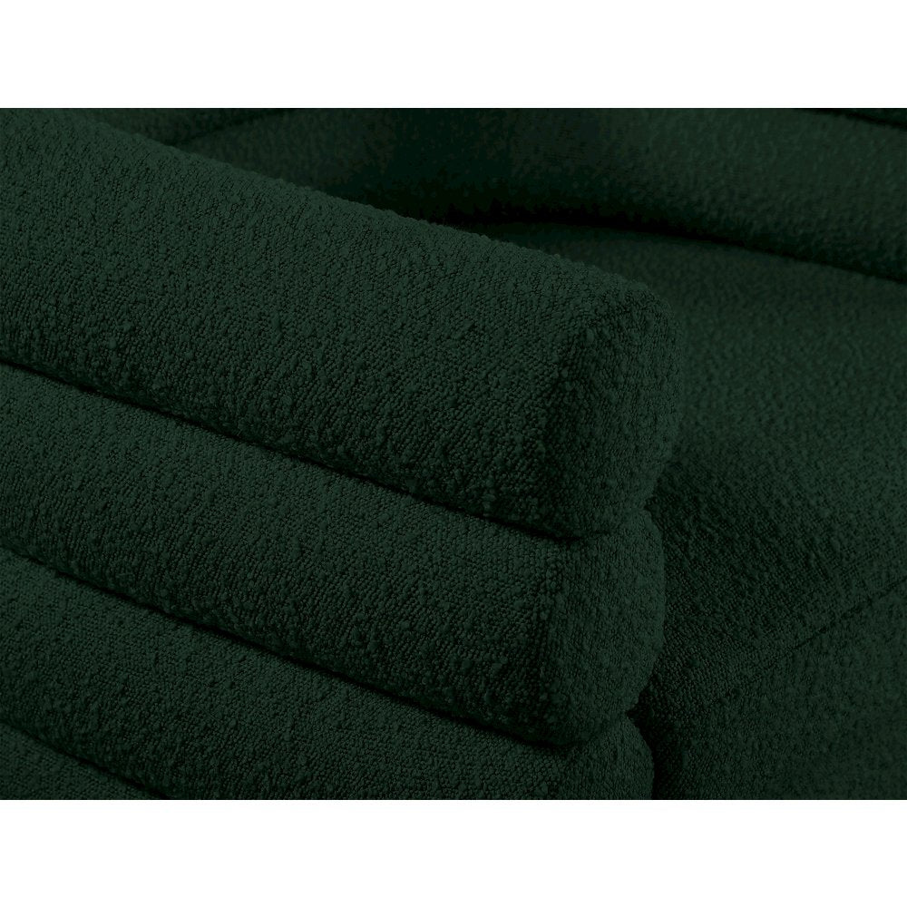 Tessa Green Boucle Fabric Accent Chair