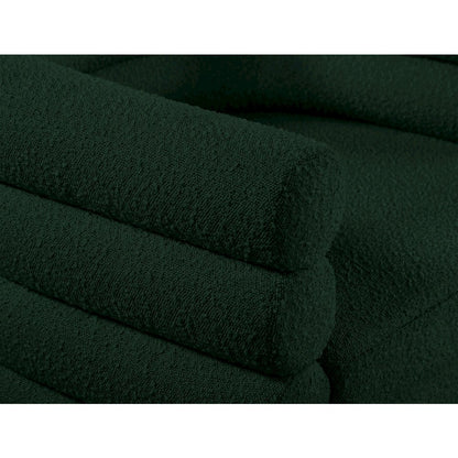 Tessa Green Boucle Fabric Accent Chair