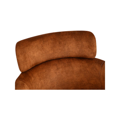 Yara Cognac Velvet Dining Chair, Set of 2