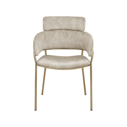 Yara Stone Velvet Dining Chair, Set of 2