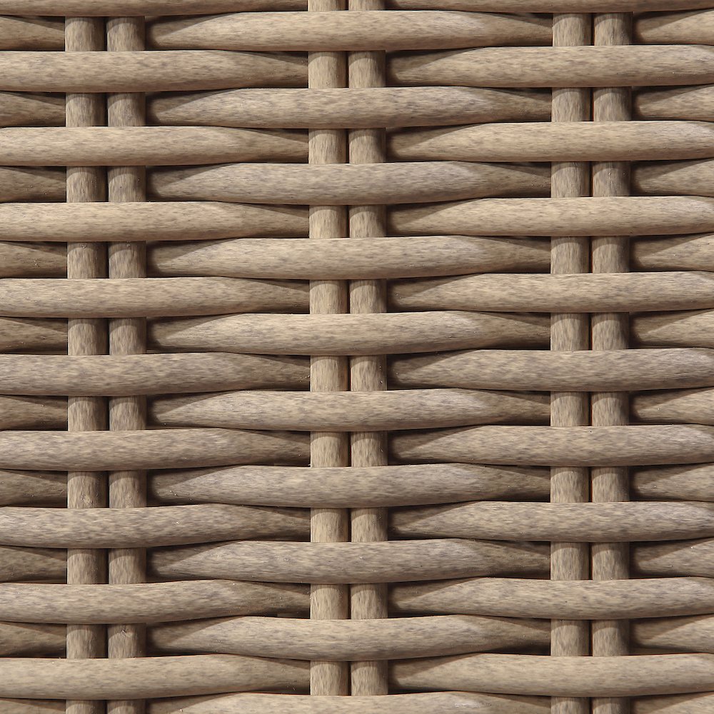 Seacrest 85.25" Beige Olefin And Wicker 2pc. Outdoor Patio Modular Loveseat
