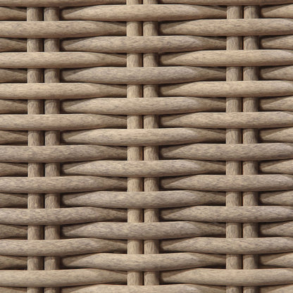 Seacrest 120.25" Beige Olefin And Wicker 3pc. Outdoor Patio Modular Sofa