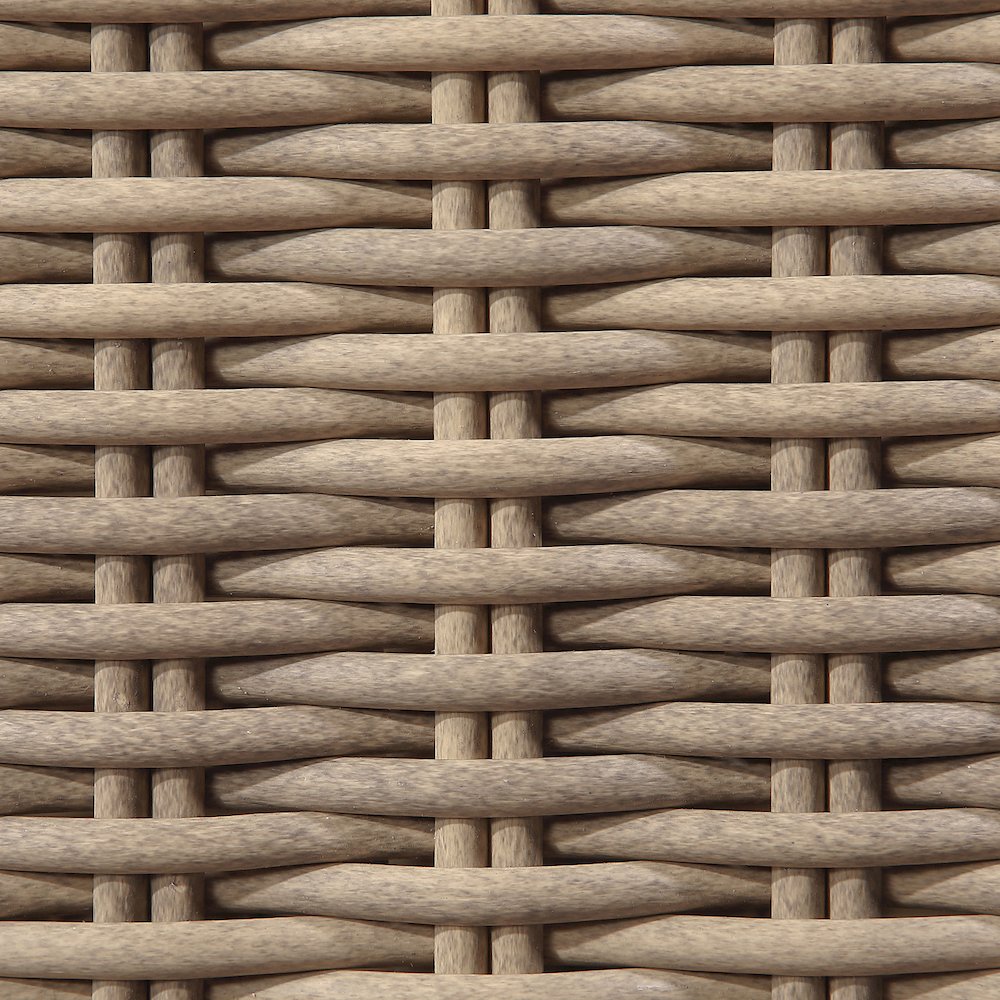 Seacrest Beige Olefin And Wicker Outdoor Patio Swivel Chair