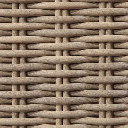 Seacrest Beige Olefin And Wicker Outdoor Patio Swivel Chair