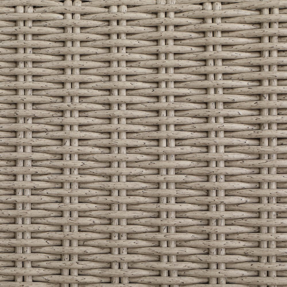 Seacrest 120.25" Cream Olefin And Wicker 3pc. Outdoor Patio Modular Sofa
