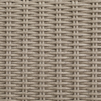 Seacrest 120.25" Cream Olefin And Wicker 3pc. Outdoor Patio Modular Sofa
