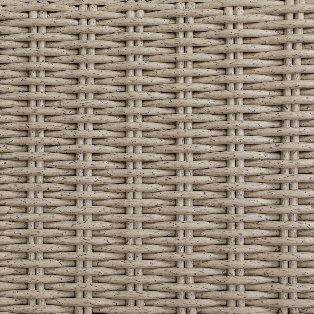 Seacrest Cream Olefin And Wicker Outdoor Patio Swivel Chair