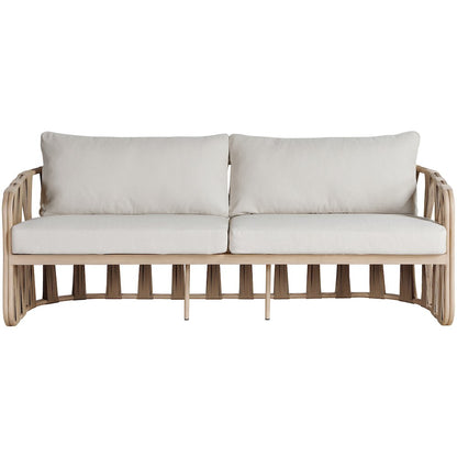 San Pietro 90.5" Beige Waterproof Fabric Outdoor Sofa