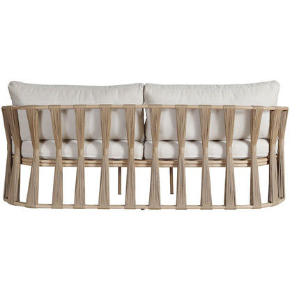 San Pietro 90.5" Beige Waterproof Fabric Outdoor Sofa