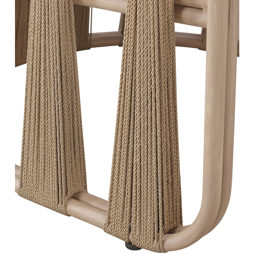 San Pietro 60.5" Cream Waterproof Fabric Outdoor Loveseat