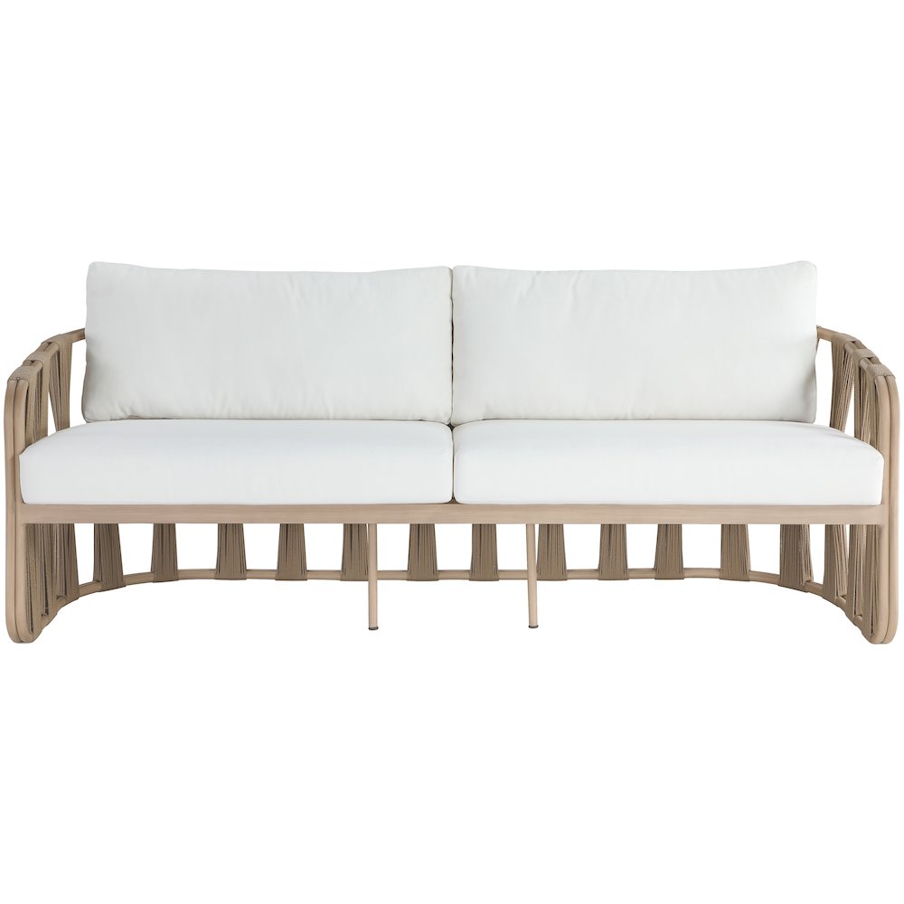 San Pietro 90.5" Cream Waterproof Fabric Outdoor Sofa